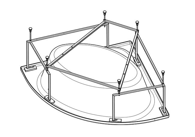 Каркас для ванны Santek САН-ПАУЛУ 50х150 (1.WH30.2.400)