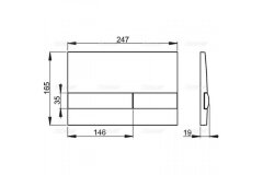 Кнопка смыва Alcadrain, хром - глянцевая (M1741)