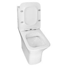 Унитаз-компакт Azario FRETTA Square N 340х650х770 напольный, безободковый, c быстросъемным сиденьем 