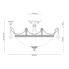 Потолочная люстра Lucia Tucci BARLETTA 181.8 D620 coffe gold