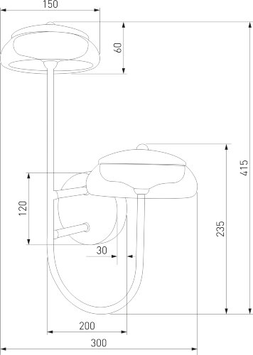 Бра Eurosvet 50388/2 LED черный