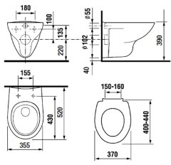 Крышка-сиденье к компакту Roca MATEO металлическое крепление (Z.RU93.0.281.5)