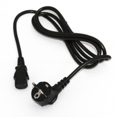 Кабель питания компьютера PWC-IEC13-SHM-1.8-BK (Schuko+C13) (3х0.75) 10А угловая вилка 1.8м черн. Hy