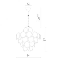 Подвесная люстра Divinare 7566/02 SP-8