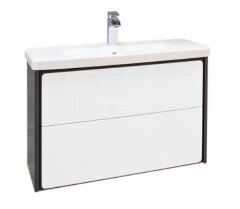 Z_RONDA Модуль д/раковины 700 мм, белый глянец/антрацит (подходит раковина Gap)