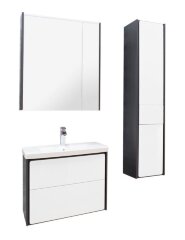 Z_RONDA Модуль д/раковины 700 мм, белый глянец/антрацит (подходит раковина Gap)