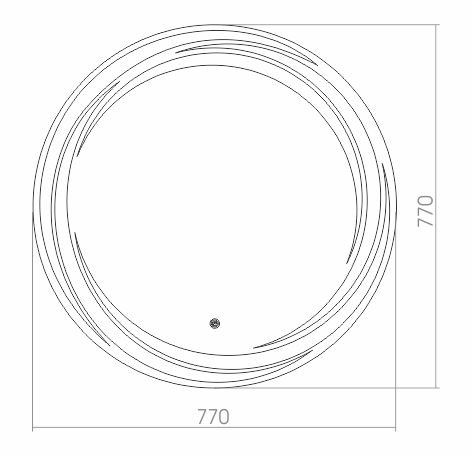 Зеркало AZARIO Милуз D770, LED-подсветка с диммером, сенсорный выключатель (ФР-00000937)