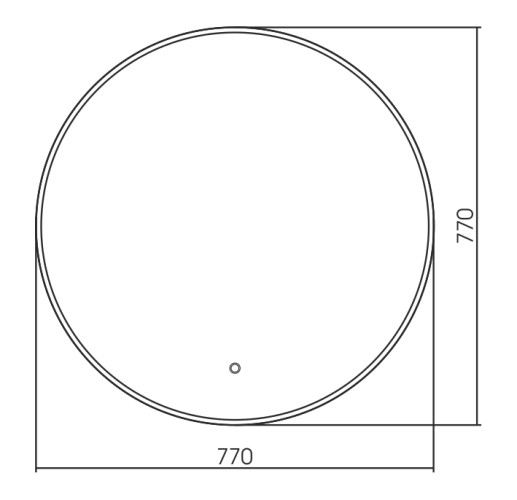 Зеркало Azario Плаза-2 D770 c подсветкой и диммером, сенсорный выключатель, подогрев (LED-00002246)