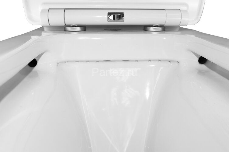 Унитаз-компакт Creo Ceramique ARCHI 380х680х820 безободковый, с тонкой крышкой, микролифт