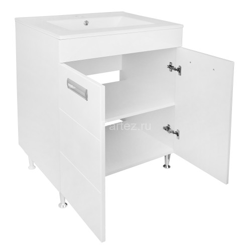 Комплект тумба Loranto Дина 60 610х470х815 напольная, с раковиной Leon 60 белый (CS00089907)