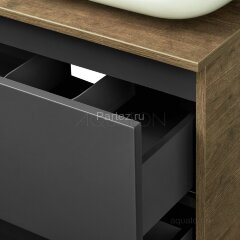 Тумба под раковину AQUATON Терра 105 подвесная, Дуб Кантри/Антрацит (1A246901TEKA0)