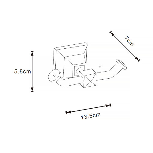 Крючок Azario ALTRE, Хром (AZ-96005A)