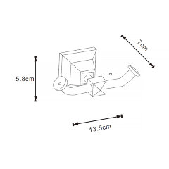 Крючок Azario ALTRE, Хром (AZ-96005A)