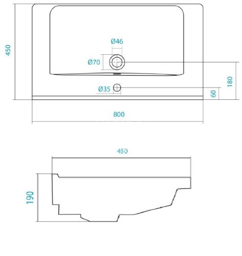 Раковина AQUATON Миранда-80, белая (1WH302251)