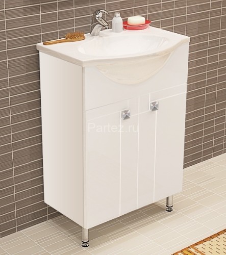 Тумба под раковину AQUATON ФИДЖИ 60 напольная, белая (1A179601FG010)