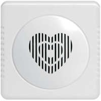 Звонок проводной Сюрприз 12 мел. с питанием от батареек с кнопкой и проводом 2ААх1.5В 80-90дБА бел.