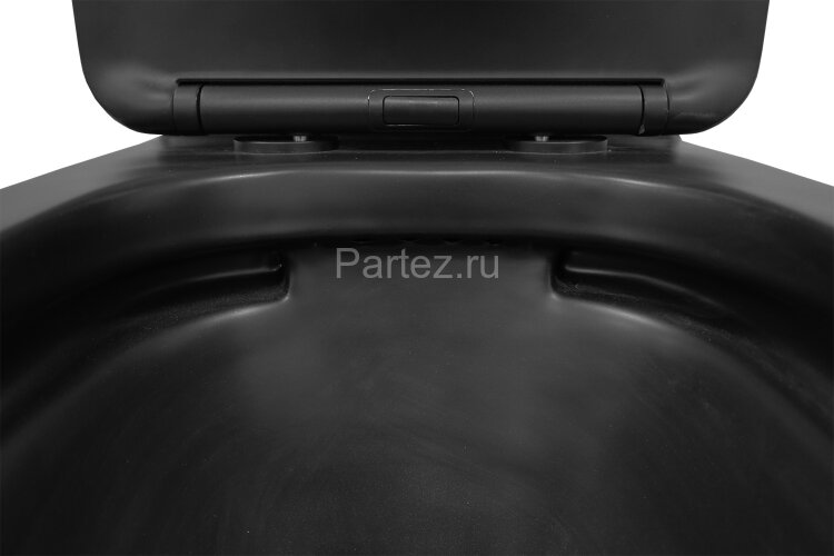 Унитаз-компакт Azario Black Queen 370х605х800 безободковый, с быстросъемным сиденьем микролифт, черн