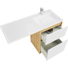 Тумба под раковину Aquaton Лондри 60 без фасада, дуб Сантана (1A266901LH0C0)