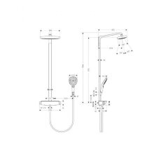 27128400 Raindance Select Raindance Select E 300 2jet Showerpipe, ½'