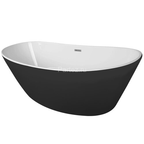 Ванна акриловая Azario EASTON 1800x820x600 мм., белая с черными внешними стенками, свободностоящая,