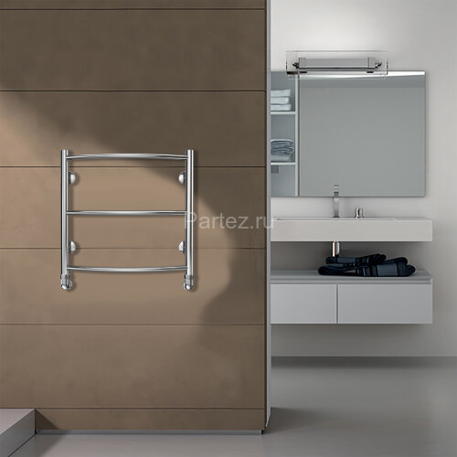 Полотенцесушитель водяной AZARIO VERONA 500/500 3 секции, нижнее/диагональное подключение, 1/2", хро