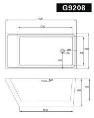 Акриловая ванна Gemy G9208