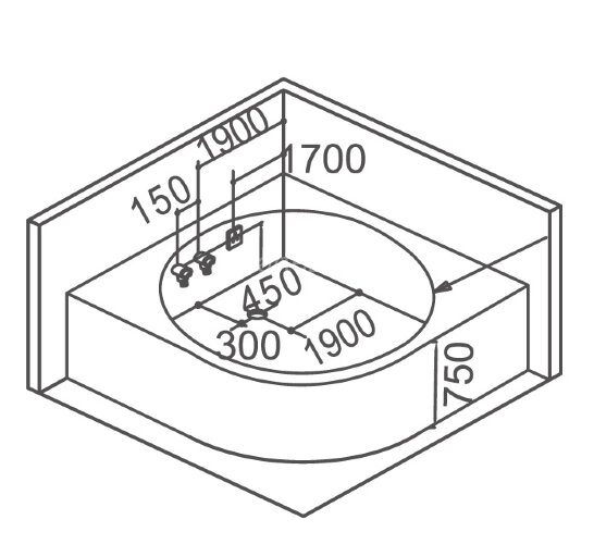 Акриловая ванна Gemy G9263 K