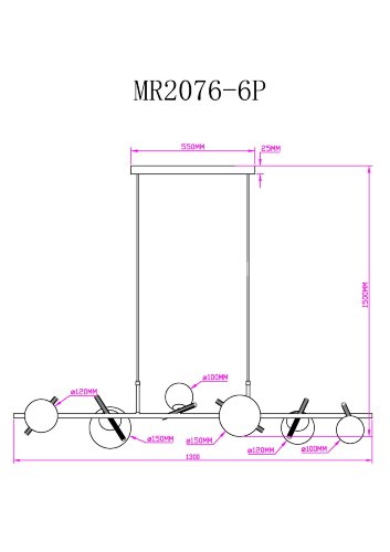 Подвесной светильник MyFar MR2076-6P