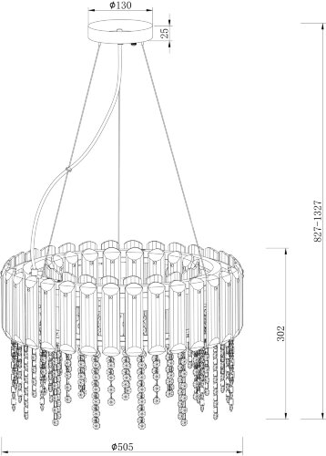 Подвесная люстра Maytoni MOD097PL-06CH