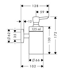Дозатор жидкого мыла Hansgrohe Logis, хром (40514000)