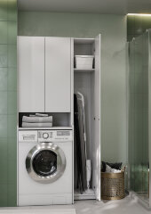 Пенал напольный AQUATON ЛОНДРИ 31 белый глянец (1A260603LH010)