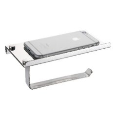 Держатель туалетной бумаги Fixsen Hotel с полкой для телефона, хром (FX-31011)