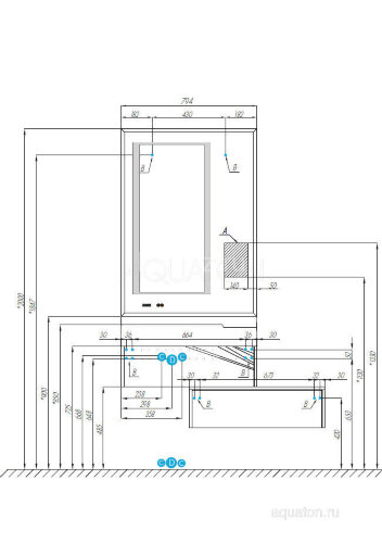 Зеркало AQUATON Сакура 80 (1A236502SKW80)