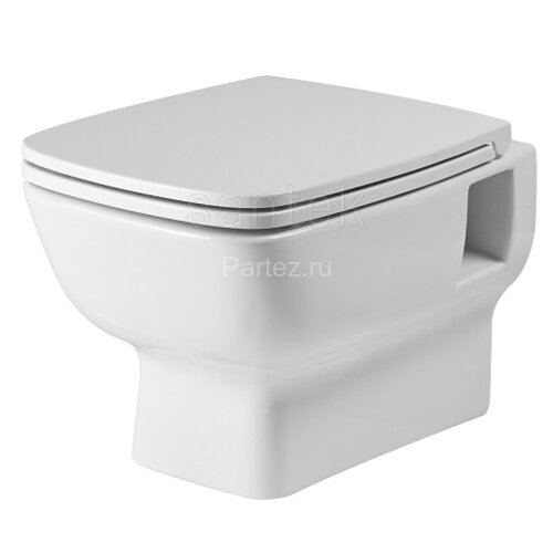 ПЭК: Santek Нео rimless подвесной безободковый унитаз с сиденьем + инсталляция + панель смыва белая 