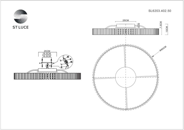 Потолочная люстра ST Luce SL6203.402.50