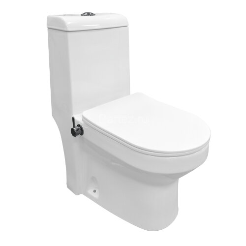 Унитаз-моноблок AZARIO BRUSCO 700x380x805 напольный, со встроенной функцией биде, в комплекте с сиде