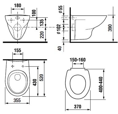 Roca MATEO ПЭК Унитаз + сидение микролифт + инсталляция + кнопка