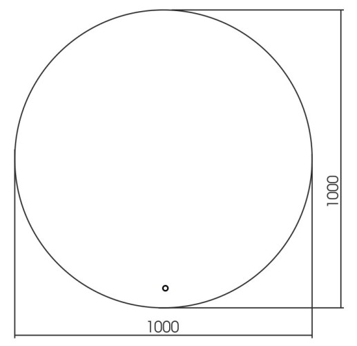 Зеркало AZARIO Саванна D1000 c подсветкой и диммером, сенсор выкл (LED-00002465)