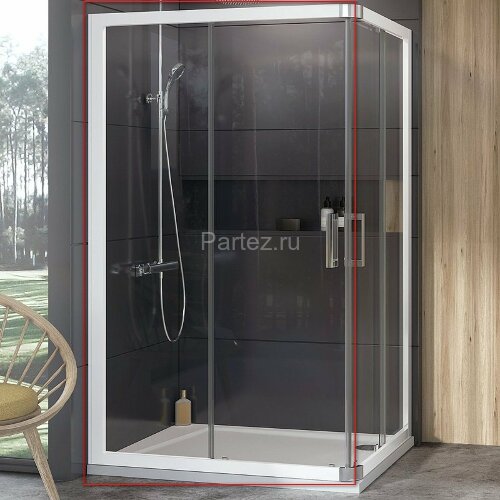 Душевая дверь Ravak 10° 10RV2K-80 профиль Белый стекло Transparent (1ZJ40100Z1)