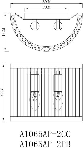 Бра Arte Lamp A1065AP-2CC