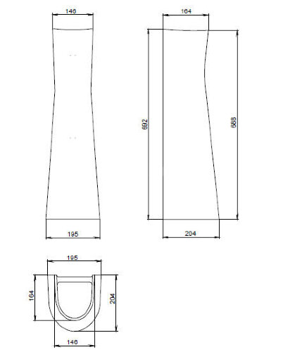 Пьедестал для раковины Santeri Соната белый (1.3601.2.S00.00B.0)