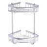 Полка угловая Azario двухэтажная, матовый хром (AZ-814-2)