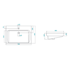 Раковина AQUATON ТИГОДА 70, белая (1WH302083)