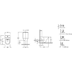 Чаша напольного унитаза Jacob Delafon ALEO безободковый, крепления в комплекте, белый (UJAL102-0)