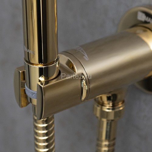 Смеситель Lemark Solo LM7171G с гигиеническим душем, встраиваемый