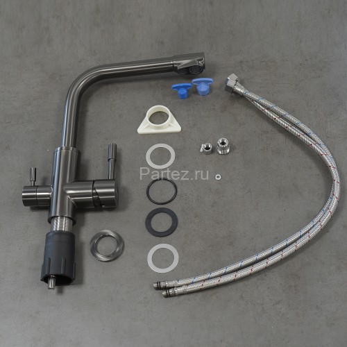 Смеситель Lemark Expert LM5061GMN для кухни с подключением к фильтру с питьевой водой