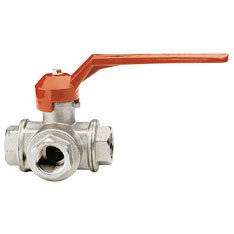 Кран шаровой 3-х ходовой 1&quot; в-в-в рыч. ITAP