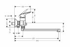 71402000 Logis однорычажный смеситель для ванны с длинным изливом