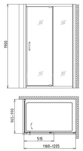 Душевой уголок Gemy Sunny Bay S28191B-A100