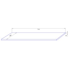 Столешница Azario Ника 70 710х490х160 белый глянцевый (CS00091939)